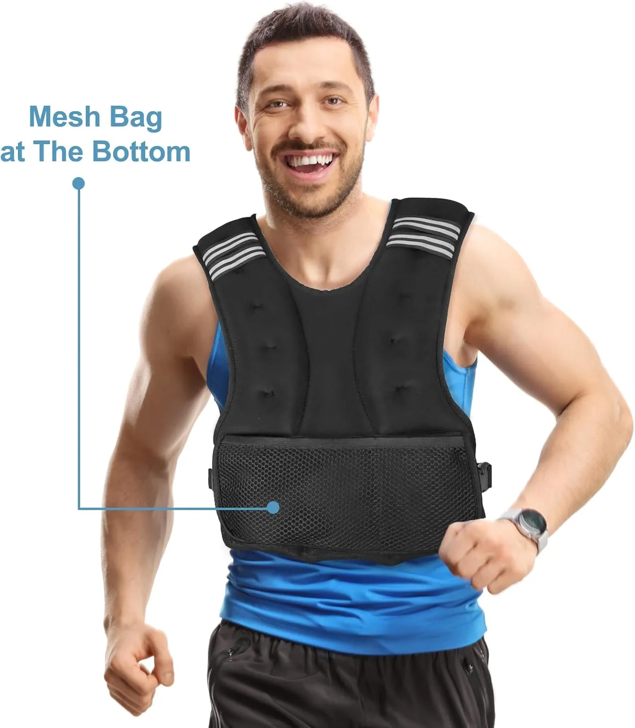 Adjustable Weighted Vest for Men Women Weights Included, 4-10lbs/11-20lbs Body Weight Vests Adjustable for Running, Training Workout, Jogging, Walking