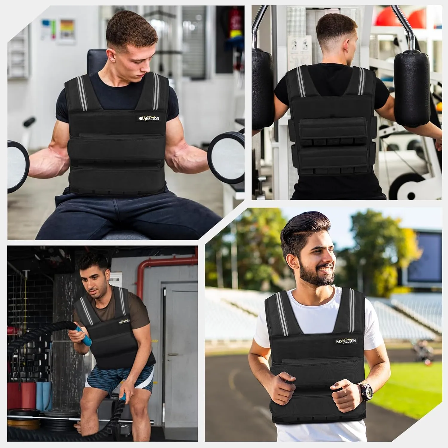 Adjustable Weighted Vest for Men Women with Removable Iron Weights, 24lbs/40lbs Body Weight Vests Adjustable for Running, Training Workout, Jogging, Walking