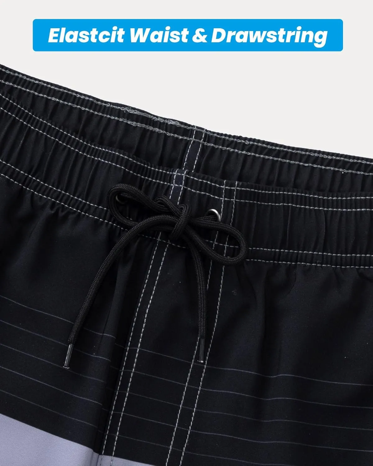 Aueyan Mens Swim Trunks with Compression Liner 7 inch Quick Dry Beach Board Shorts