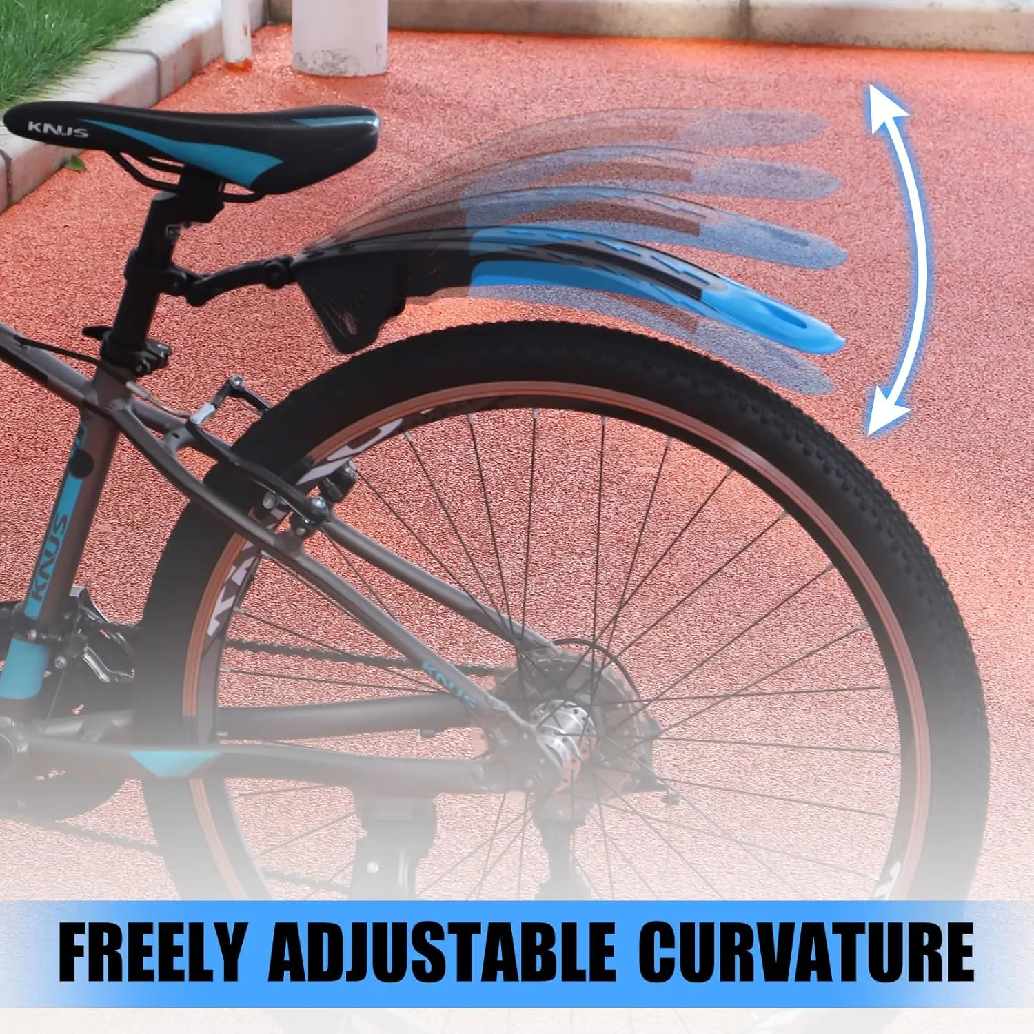 Bike Fender Set Mudguard Set Front and Rear 2 Parts-Universal Full Cover Thicken Widen Bicycle Adjustable Bike Fender Mud Guard Mudflap for MTB Road Bike Mountain Bike
