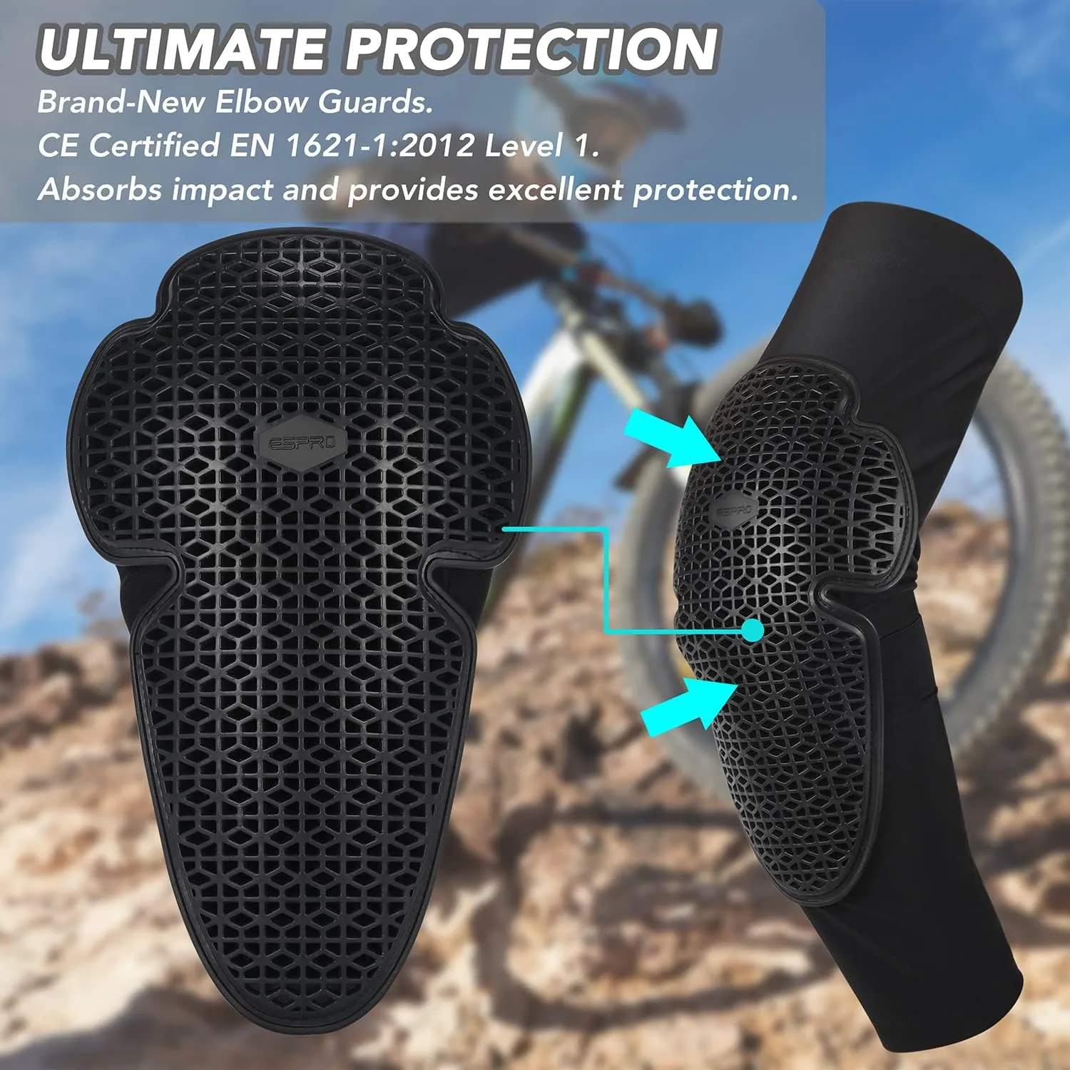 Elbow Protection Pads,Mountain Bike Elbow Guards,MTB Elbow Pads,Skate & Skateboarding Protective Gear