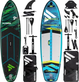 Fishing & Standard Bundles10'8"/11' Extra Wide Inflatable SUP, 10'8" Fishing Stand Up Paddle Board   11 Family SUP Board, Double Accessories 116L Backpack, Shoulder Strap, 2-Action Pump
