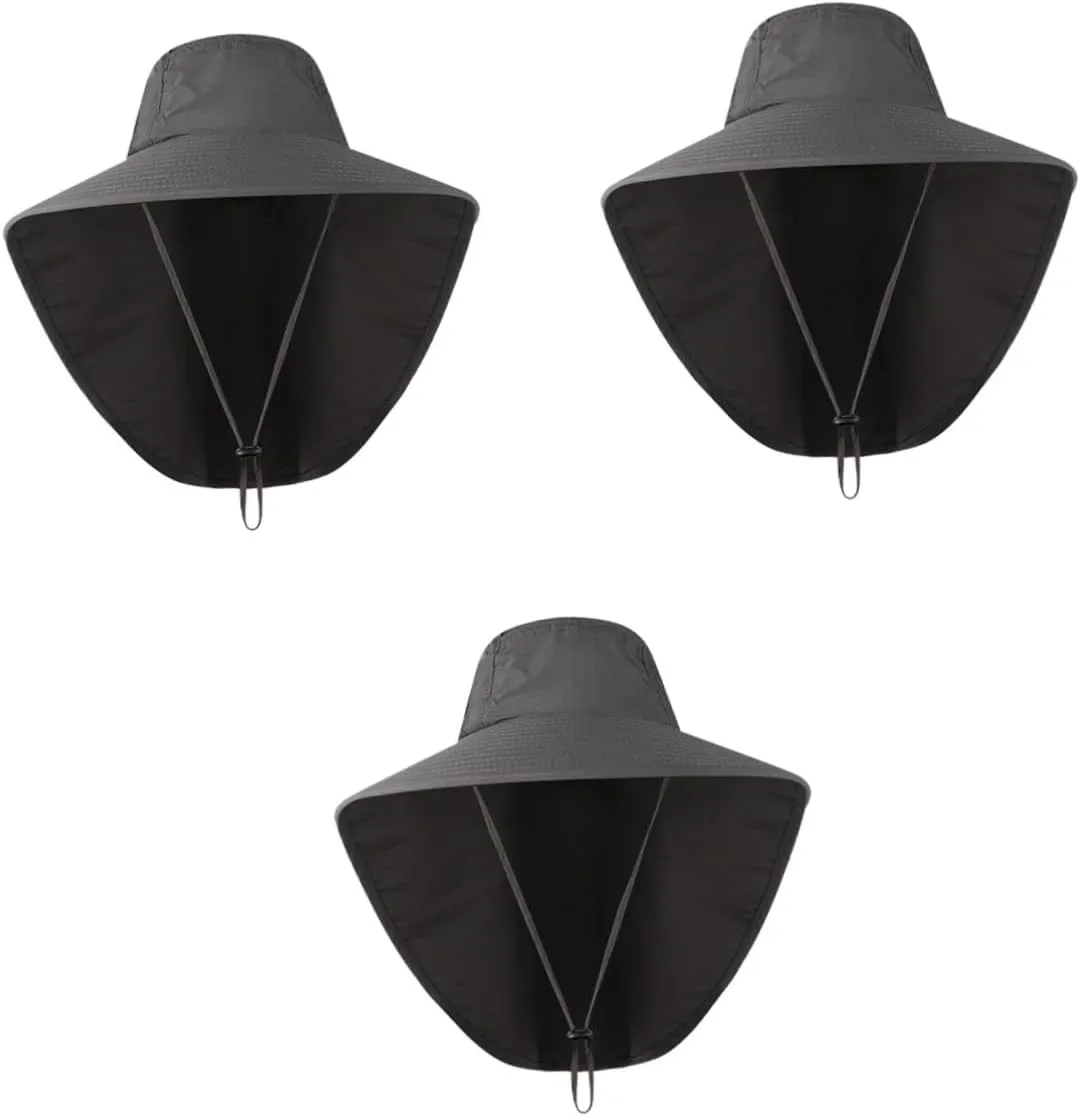 GALPADA Hat with Earflaps Peaky Wide Brim Sun Hat para Bucket Sun Hats Fishing Sol Waterproof Swimming UV Hat