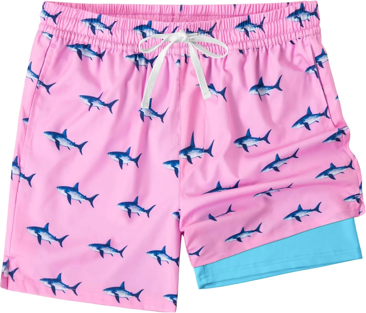 Men's Swim Trunks Quick Dry Beach Shorts with 2 in 1 Compression Liner and Pockets Shorts