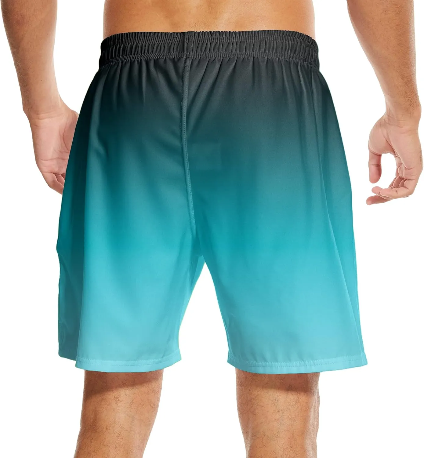 Mens Swim Trunks with Compression Liner 7" Bathing Suit Swimming Shorts Quick Dry Board Shorts Swimsuits with Pockets