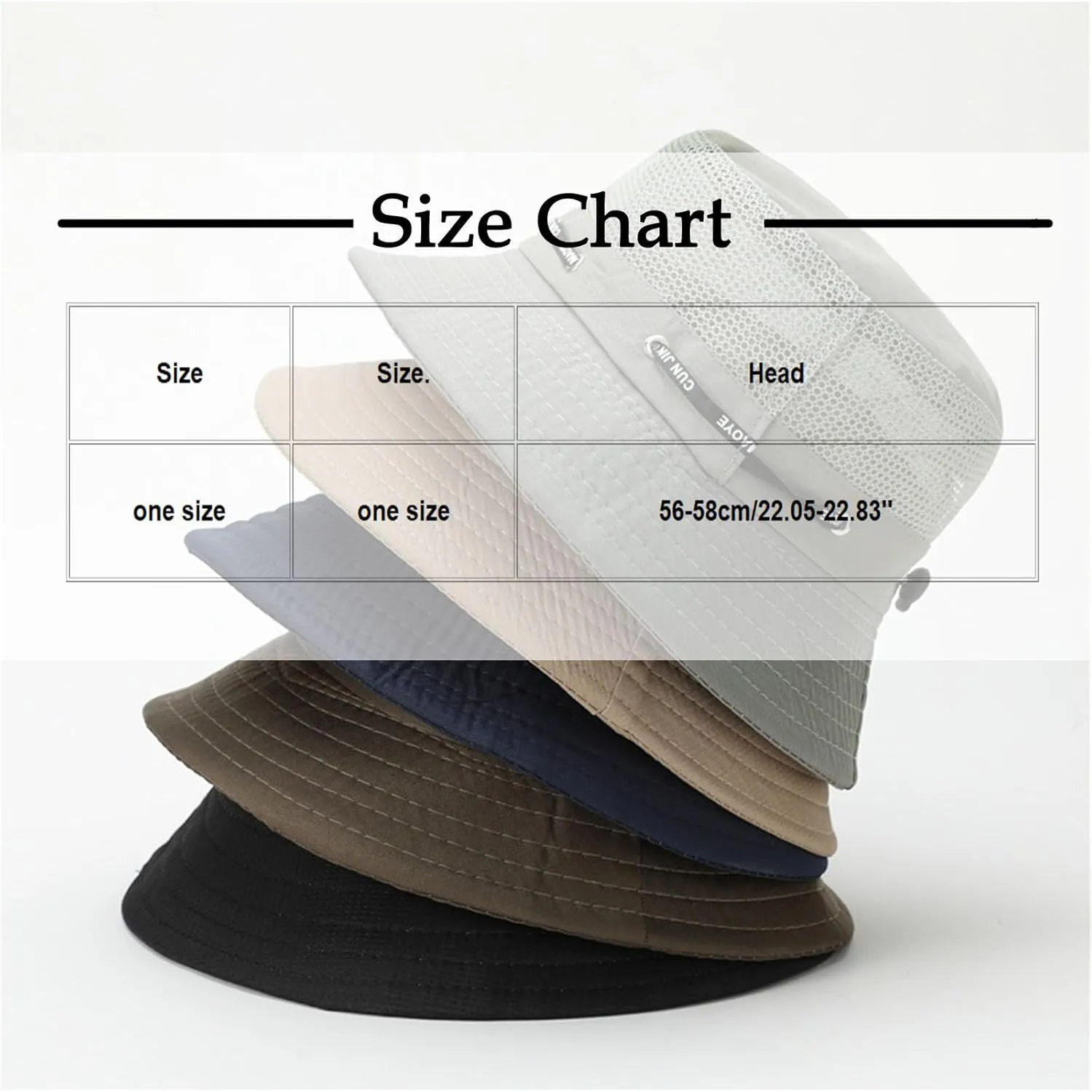 Mesh Breathable Bucket Hats for Mens Drawstring Sun Hat Summer Beach Cap Fisherman Hat Lightweight Fashion Outdoor Beach Fishing Sun Protection Foldable (Black One Size)