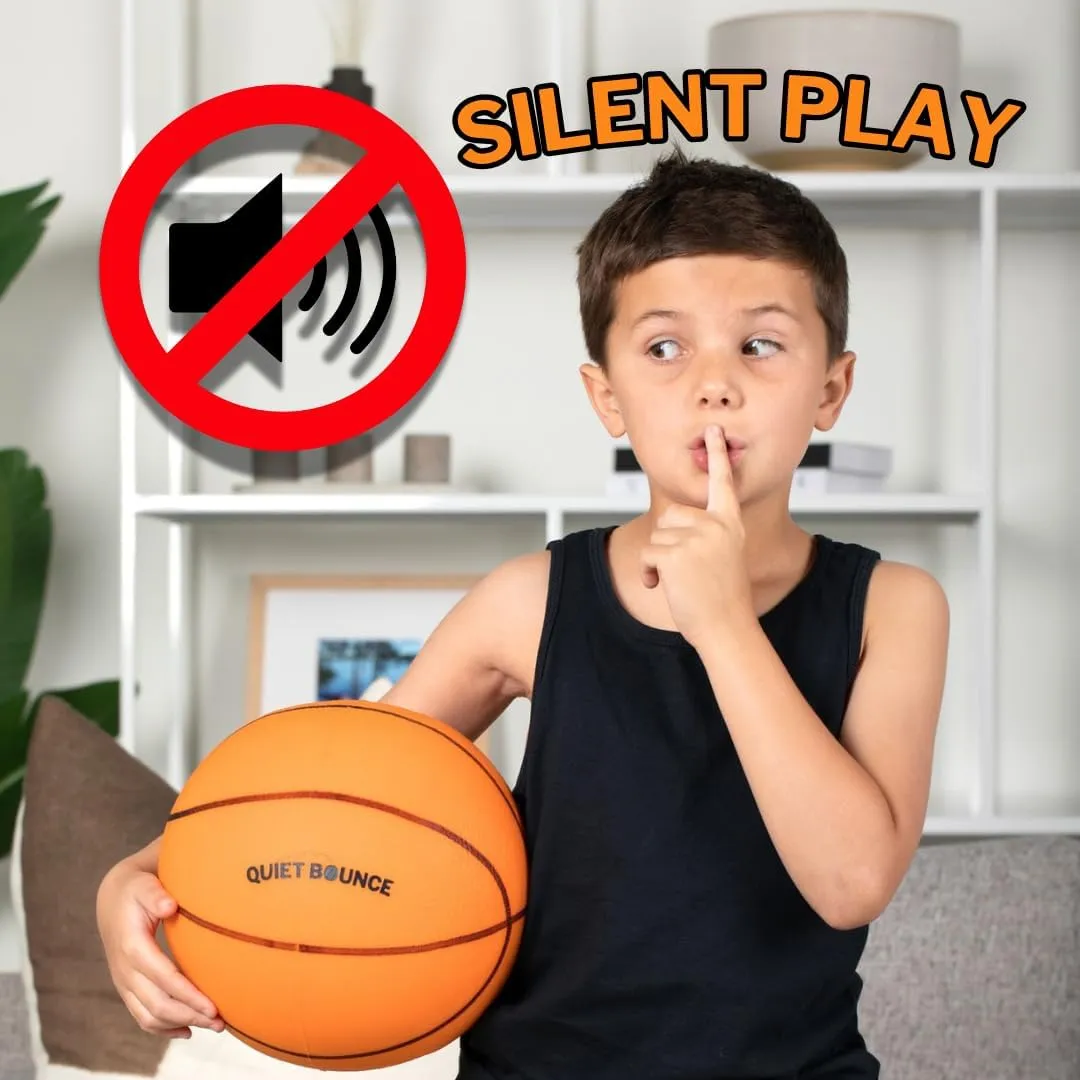 Silent Basketball - Quiet Bouncing Basketball for Indoor Play (2.0 Version) Premium Bounce & Safe PRO Regulation Grooved Design