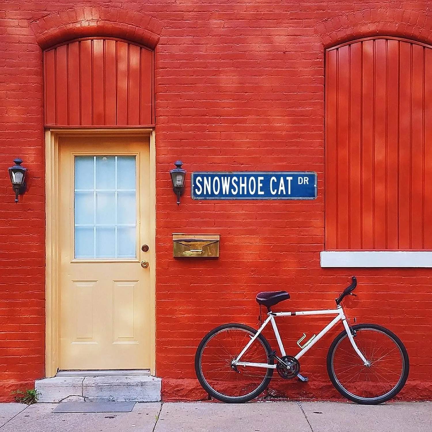 Snowshoe Cat Metal Sign 4 x 18 Inch, Aluminum Metal Plaque for Cafes, Club Decor Made in USA