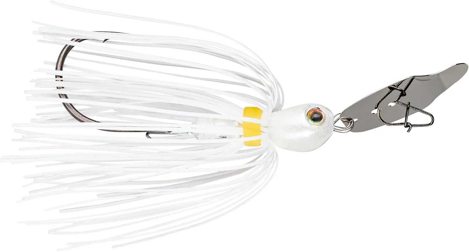 Strike King Thunder Cricket Fishing Lure, Vibrating Swim Jig, Silver Blade, 4/0 Jungle-Style Flipping Hook