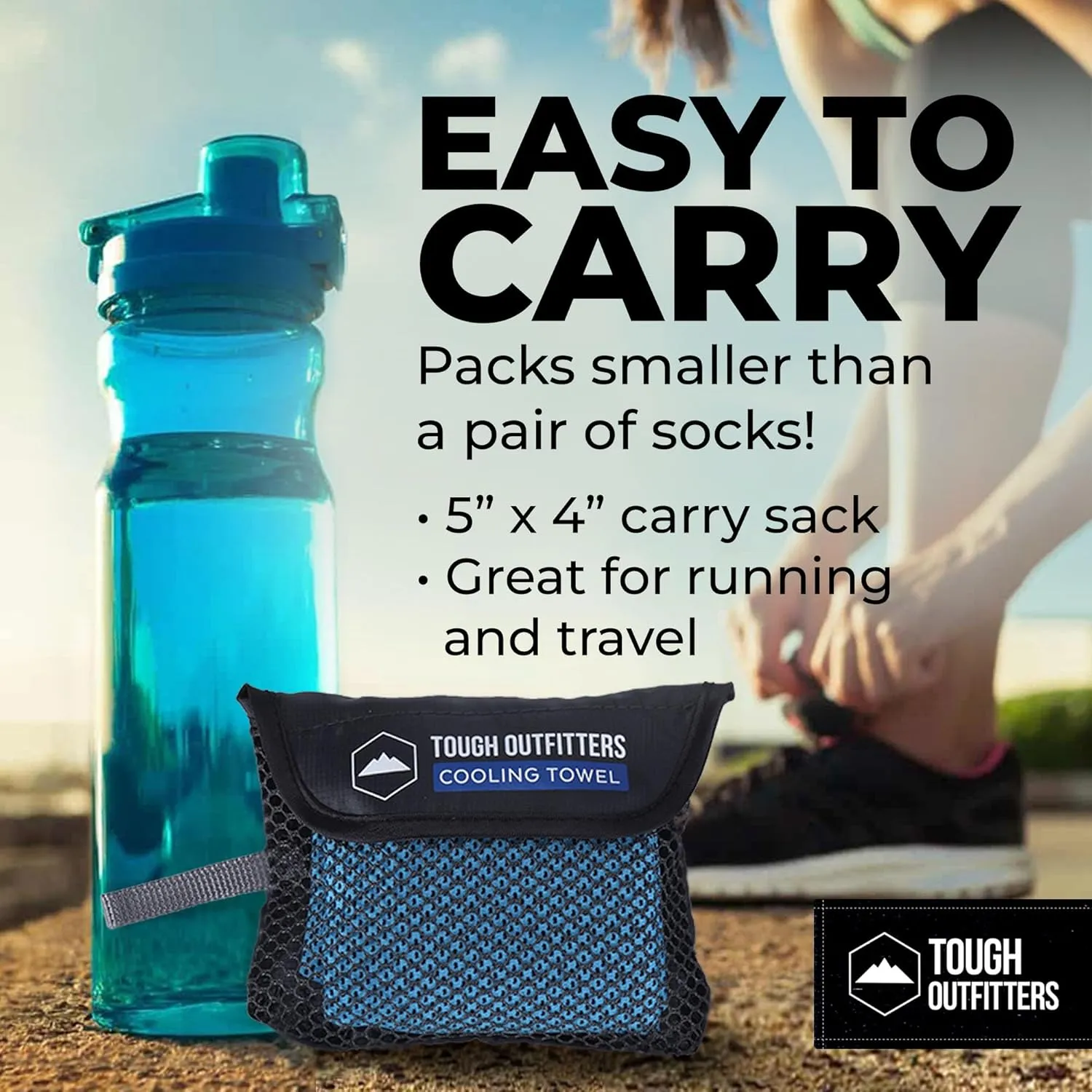 Tough Outdoors Cooling Towel - Cooling Towels for Neck & Face - Ice Wrap & Sweat Rag for Camping Gym Yoga & Sports - Workout Towel for Gym Sweat - Cool Towels for Extreme Heat