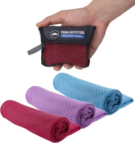 Tough Outdoors Cooling Towel - Cooling Towels for Neck & Face - Ice Wrap & Sweat Rag for Camping Gym Yoga & Sports - Workout Towel for Gym Sweat - Cool Towels for Extreme Heat