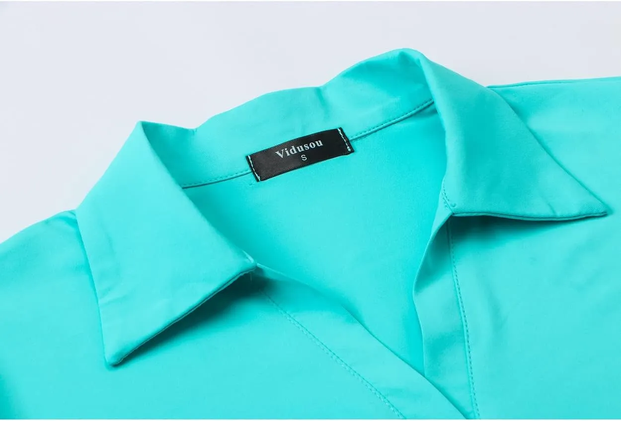 Women's Short Sleeve Golf Polo Shirts Tennis Shirts Sport T-Shirts Workout Tops