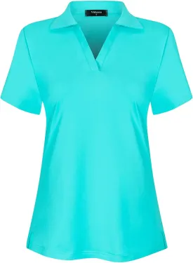 Women's Short Sleeve Golf Polo Shirts Tennis Shirts Sport T-Shirts Workout Tops