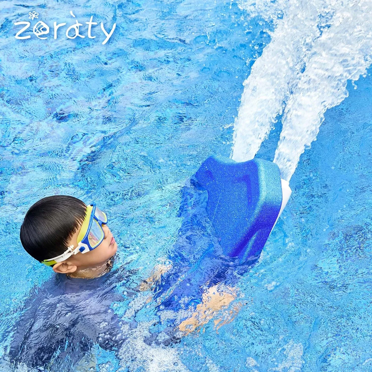 Zeraty Electric Swimming Kickboard for Kids, Swim Training Water Sports Floating Pool Board Propulsion, Underwater Scooter Powered Floats for 132 lbs Children with 24V 4.6Ah Large Capacity Battery